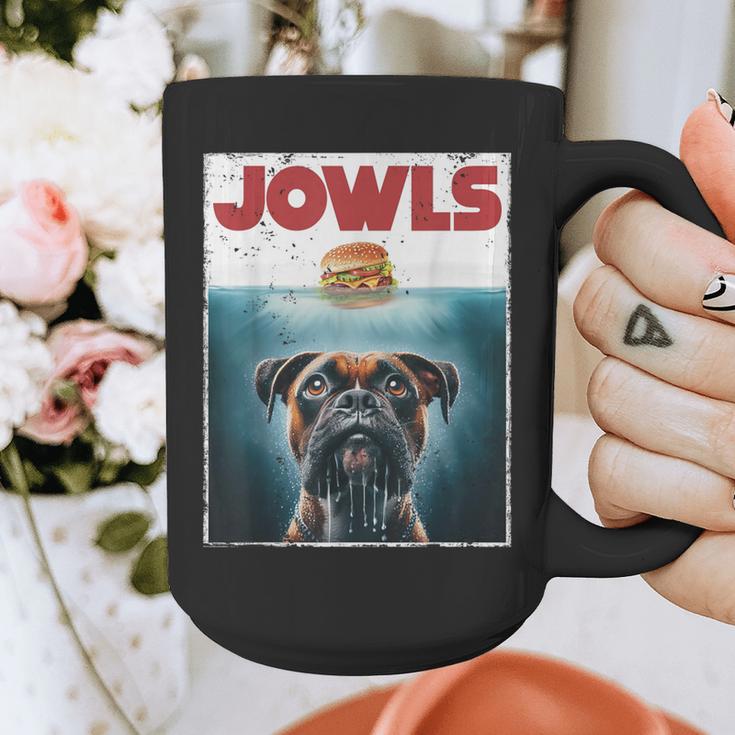 Drooling Boxer Jowls Fawn Dog Mom Dog Dad Burger Graphic Print Coffee Mug