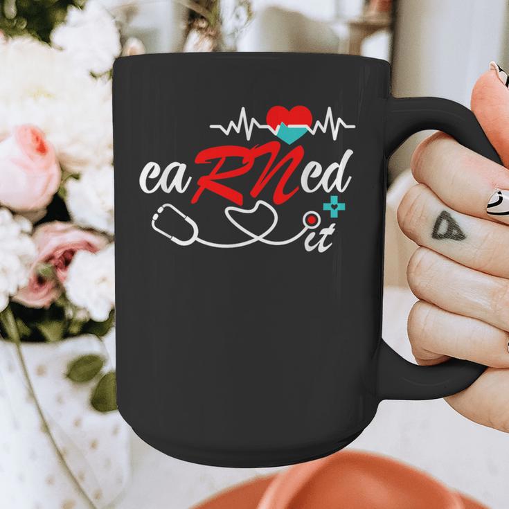 Earned It RN Nurse Graduation RN & LPN Nursing Graphic Print Coffee Mug