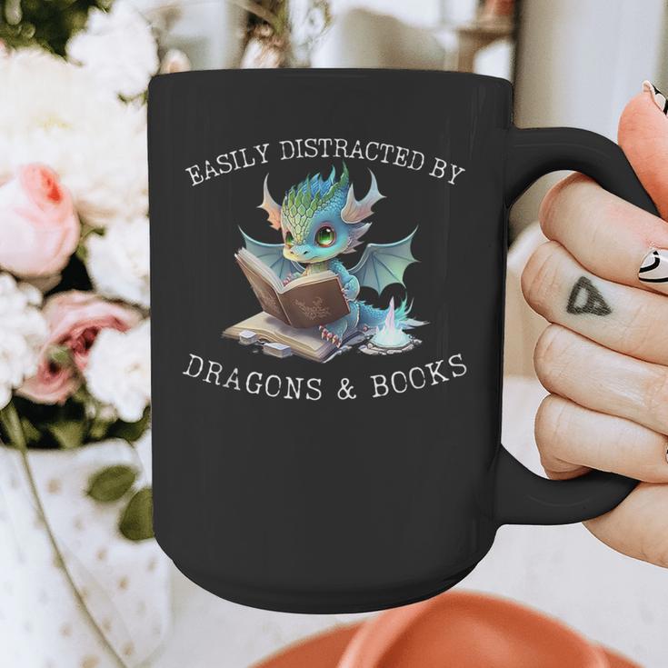 Easily Distracted By Dragons And Books Introvert Shirt Graphic Print Coffee Mug Easily Distracted By Dragons And Books Introvert Shirt Graphic Print Coffee Mug