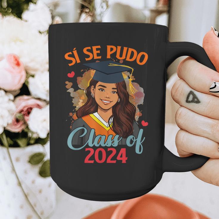 Educated Latina Graduation Day Grad Si Se Pudo Class Of 2024 Graphic Print Coffee Mug