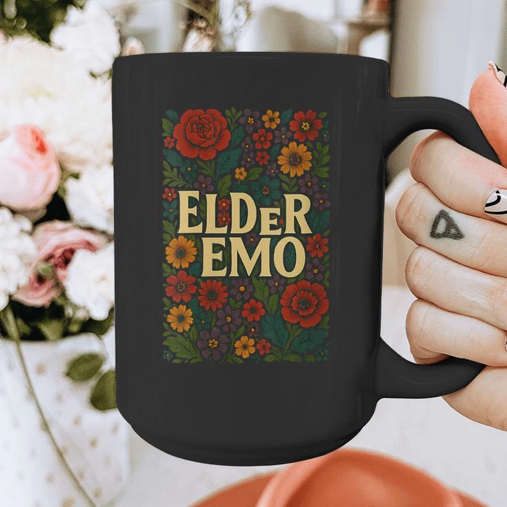 Elder Emo Floral Gothic Vintage Nostalgia Graphic Print Coffee Mug