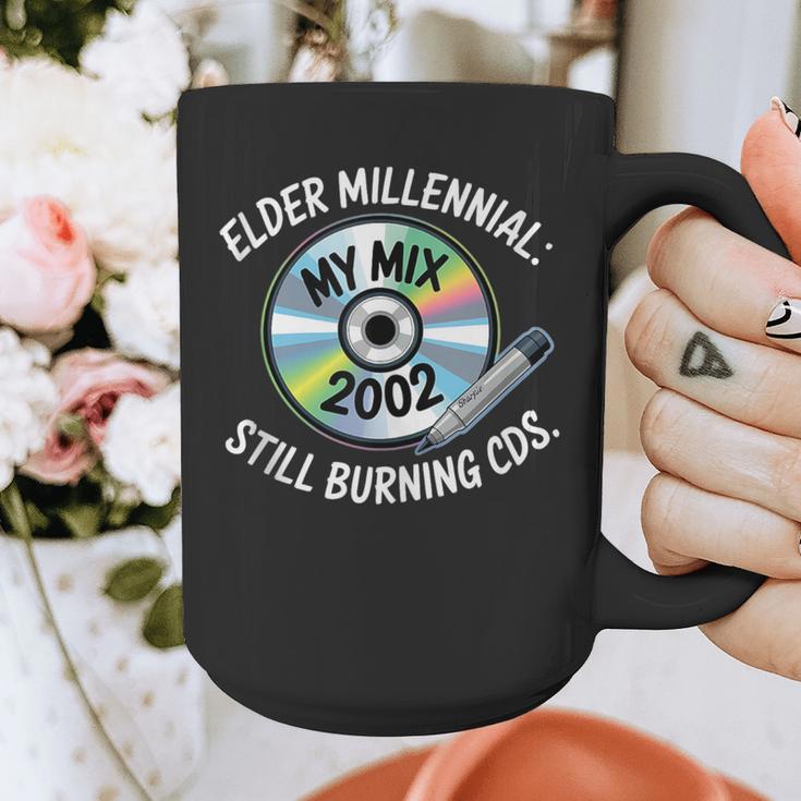 Elder Millennials Embracing 90s CDs Nostalgia Vibes Graphic Print Coffee Mug Elder Millennials Embracing 90s CDs Nostalgia Vibes Graphic Print Coffee Mug