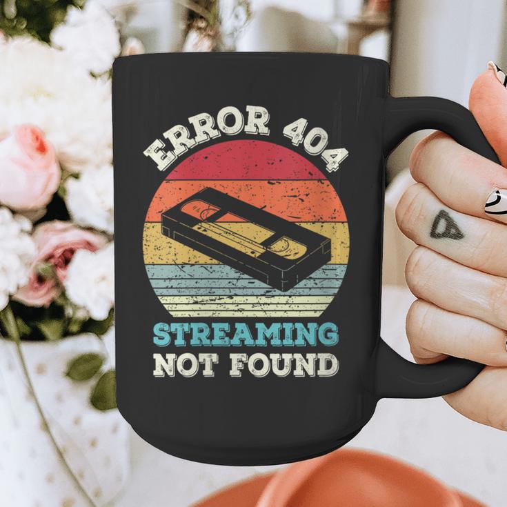 Error 404 Streaming Not Found Nostalgia VHS Retro Tape Graphic Print Coffee Mug Error 404 Streaming Not Found Nostalgia VHS Retro Tape Graphic Print Coffee Mug