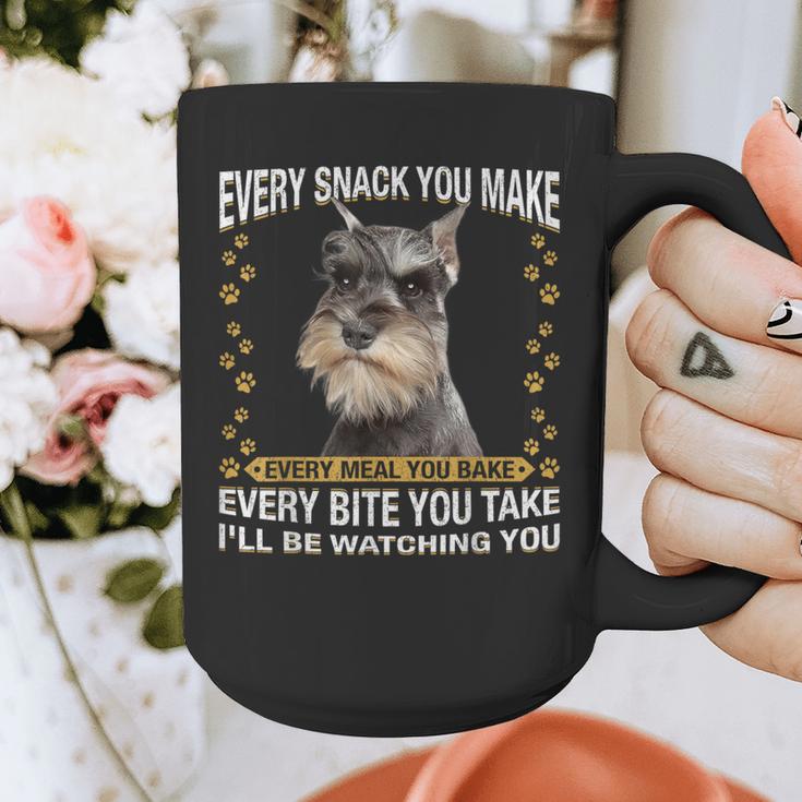 Every Snack You Make Miniature Schnauzer Dog Mom Dad Graphic Print Coffee Mug