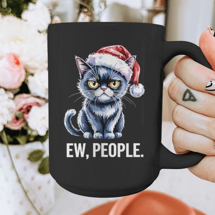 Ew People Cat Christmas Introvert Holiday Humor Graphic Print Coffee Mug Ew People Cat Christmas Introvert Holiday Humor Graphic Print Coffee Mug