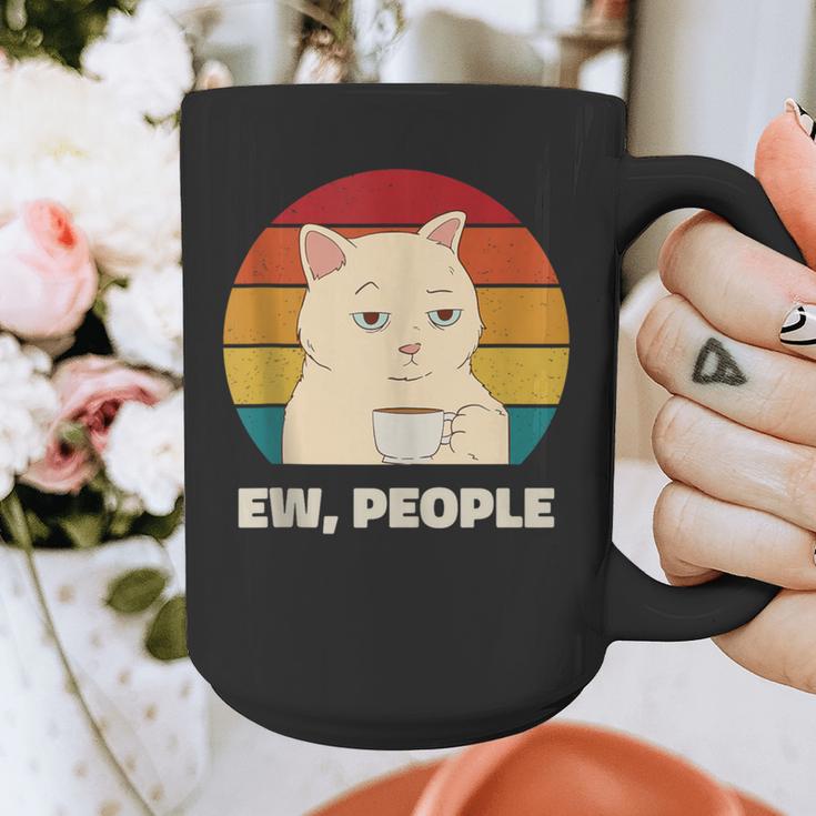 Ew People Introvert Cat Lover Crazy Colorful Cat Lady Graphic Print Coffee Mug