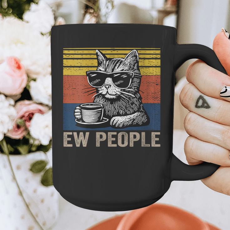 Ew People Introvert Cat Lover Crazy Vintage Cat Lady Graphic Print Coffee Mug Ew People Introvert Cat Lover Crazy Vintage Cat Lady Graphic Print Coffee Mug