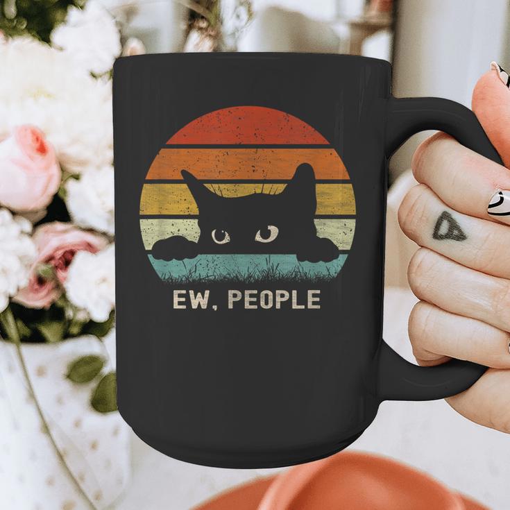 Ew People Retro Cat Cat Lover Introvert Graphic Print Coffee Mug Ew People Retro Cat Cat Lover Introvert Graphic Print Coffee Mug