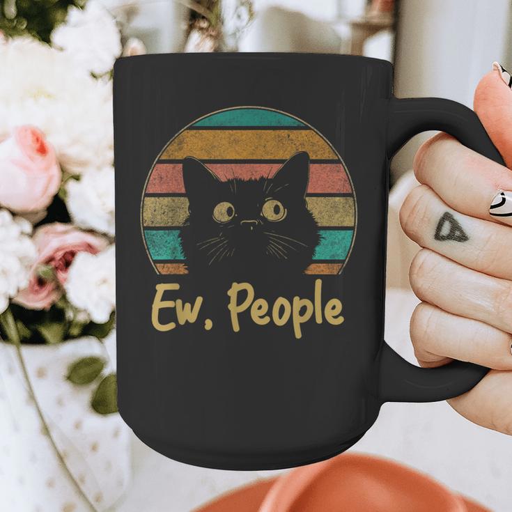 Ew People Retro Cat Lover Social Introvert Graphic Print Coffee Mug Ew People Retro Cat Lover Social Introvert Graphic Print Coffee Mug