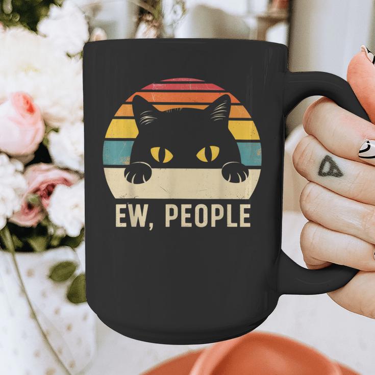 Ew People Retro Cat Vintage Anti-Social Introvert Graphic Print Coffee Mug Ew People Retro Cat Vintage Anti-Social Introvert Graphic Print Coffee Mug
