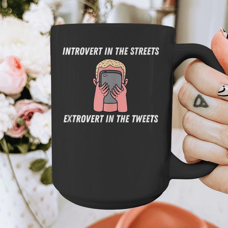 Extroverted Introvert In The Streets Extrovert In The Tweets Graphic Print Coffee Mug Extroverted Introvert In The Streets Extrovert In The Tweets Graphic Print Coffee Mug