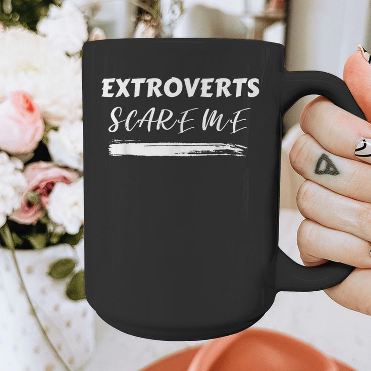 Extroverts Scare Me Introvert Antisocial Joke INFJ Pun Graphic Print Coffee Mug Extroverts Scare Me Introvert Antisocial Joke INFJ Pun Graphic Print Coffee Mug