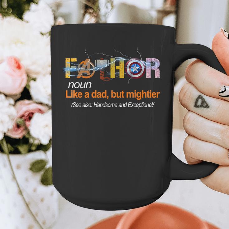 Fa-Thor Like Dad Just Way Mightier Hero Fathers Day Graphic Print Coffee Mug Fa-Thor Like Dad Just Way Mightier Hero Fathers Day Graphic Print Coffee Mug