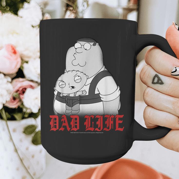 Family Guy Peter Stewie Dad Life Distressed Big Chest Logo Graphic Print Coffee Mug
