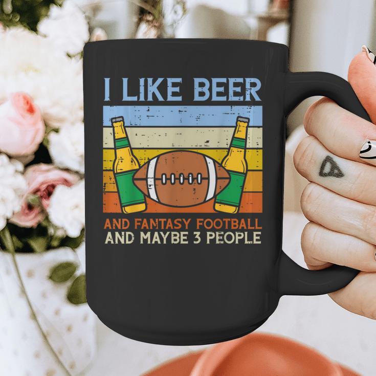 I Like Fantasy Football 3 People Draft Party Dad Men Graphic Print Coffee Mug