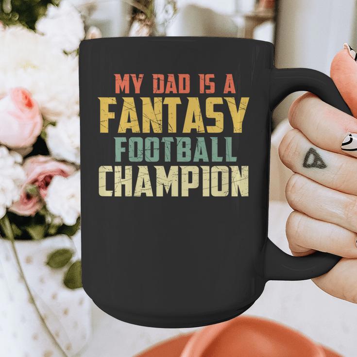 Fantasy Football Dad Champion Vintage Draft Party Graphic Print Coffee Mug