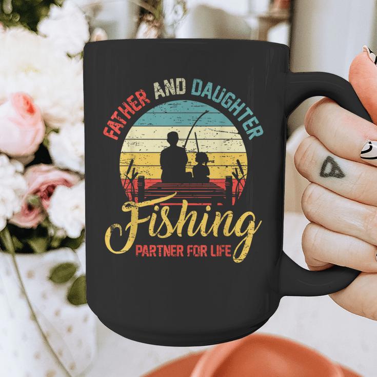 Father Daughter Fishing Partner For Life Retro Matching Dad Graphic Print Coffee Mug