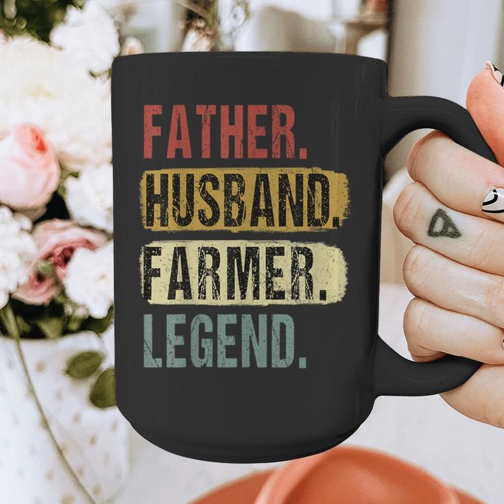 Father Husband Farmer Legend Vintage Dad Father's Day Graphic Print Coffee Mug