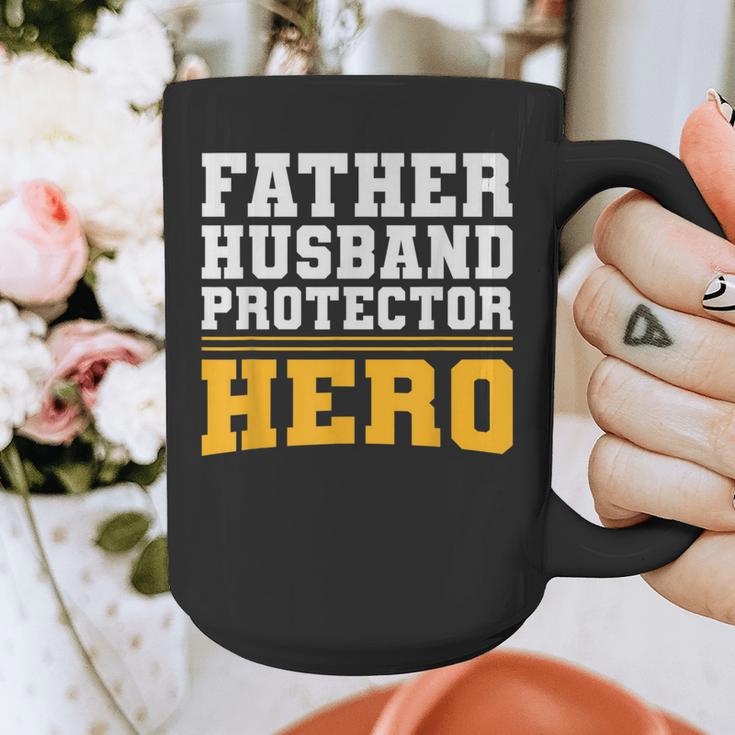 FATHER HUSBAND PROTECTOR HERO Dad Daddy Fathers Day Graphic Print Coffee Mug