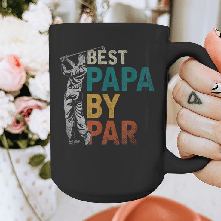 Fathers Day Golfer Dad Golfing Best Papa By Par Golf Graphic Print Coffee Mug