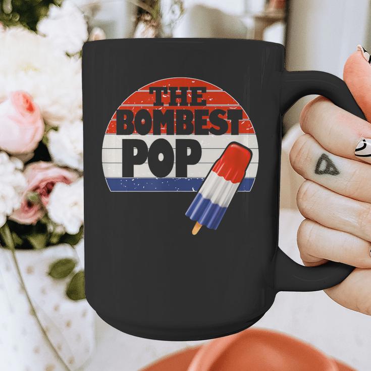 Fathers Day Shirt Cool Dad Bombest Pop Retro 80s Dad Graphic Print Coffee Mug