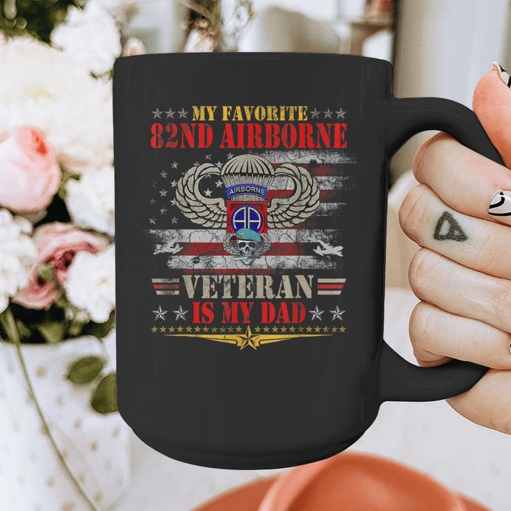 My Favorite 82nd Airborne Is My Dad Veteran Father's Day Graphic Print Coffee Mug