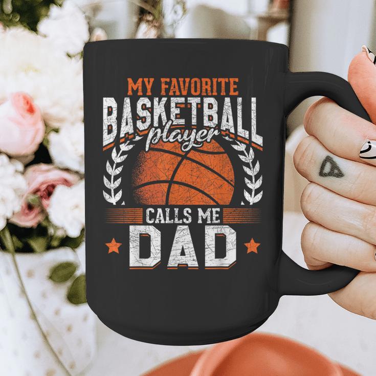 My Favorite Basketball Player Calls Me Dad Basketball Graphic Print Coffee Mug