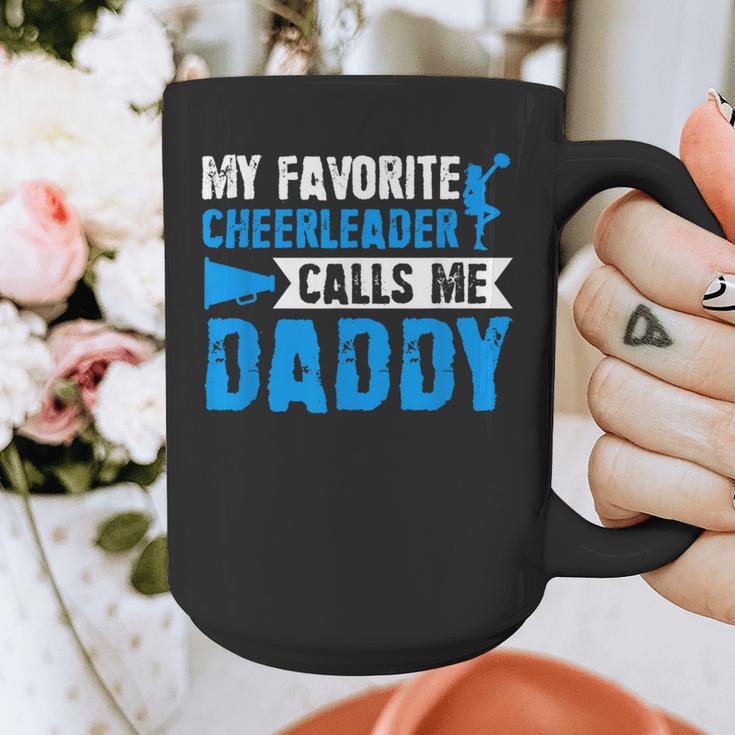 My Favorite Cheerleader Calls Me Daddy Cheer Dad Fathers Day Graphic Print Coffee Mug