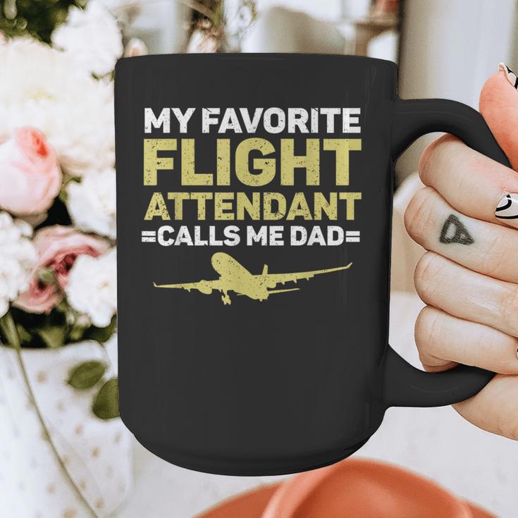My Favorite Flight Attendant Calls Me Dad Flight Attendant Graphic Print Coffee Mug