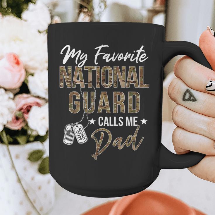 My Favorite National Guard Calls Me Dad Military Family Graphic Print Coffee Mug