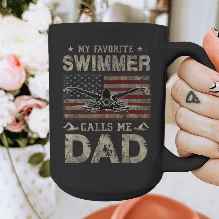 My Favorite Swimmer Calls Me Dad Fathers Day Graphic Print Coffee Mug