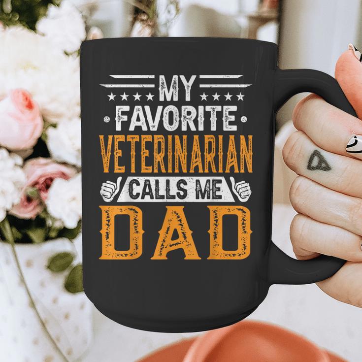 My Favorite Veterinarian Calls Me Dad Fathers Day Graphic Print Coffee Mug My Favorite Veterinarian Calls Me Dad Fathers Day Graphic Print Coffee Mug