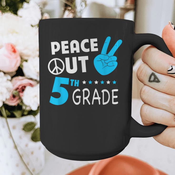 Fifth Grade Graduation Peace Out 5th Grade Boys Graphic Print Coffee Mug