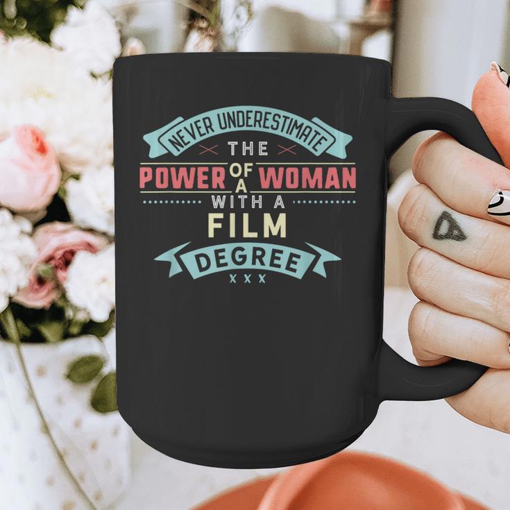 Film Degree Major Shirt Strong Woman Graduation Graphic Print Coffee Mug