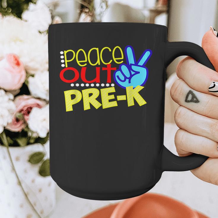 First Day Of School Shirt Peace Out Pre-K Graduation Kids So Graphic Print Coffee Mug