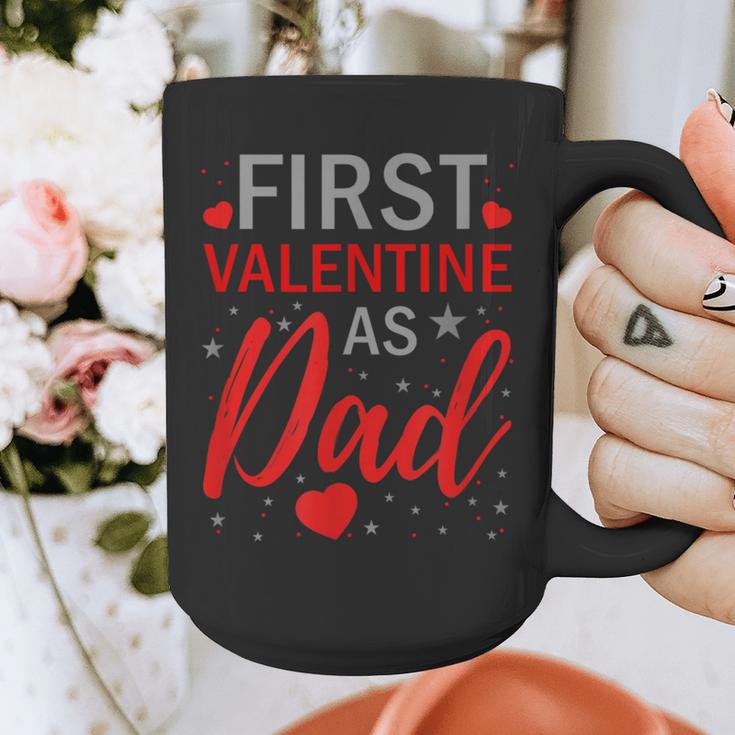 My First Valentine As Dad 2025 For a Proud New Father Graphic Print Coffee Mug My First Valentine As Dad 2025 For a Proud New Father Graphic Print Coffee Mug