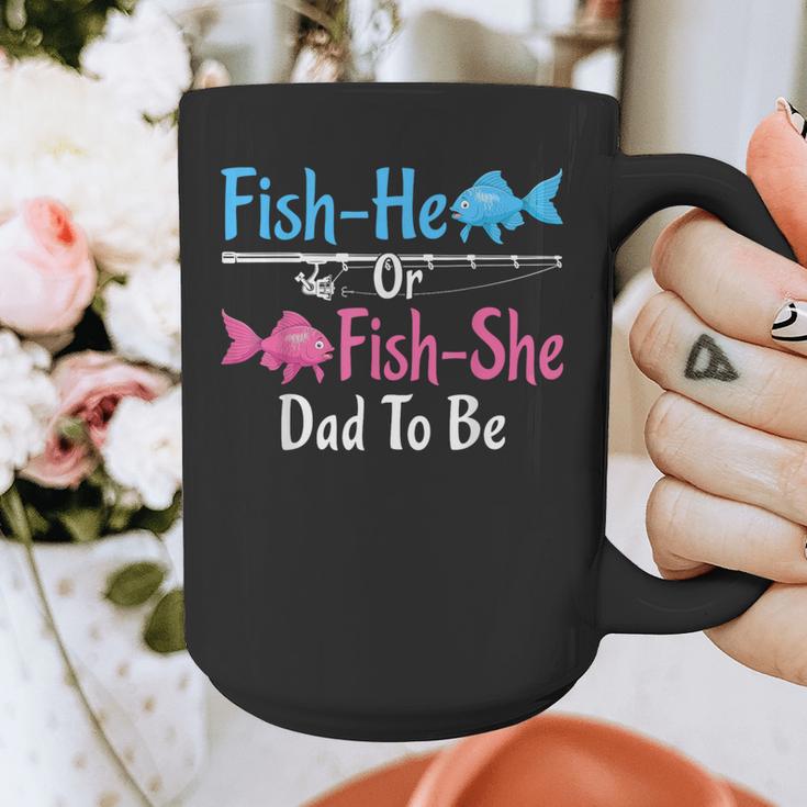 Fish-He Or Fish-She Dad To Be Gender Reveal Baby Shower Graphic Print Coffee Mug