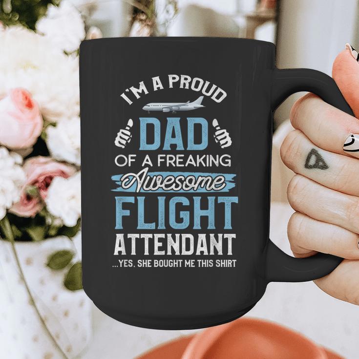 Flight Attendant Shirt For Dad Father Flight Attendant Graphic Print Coffee Mug
