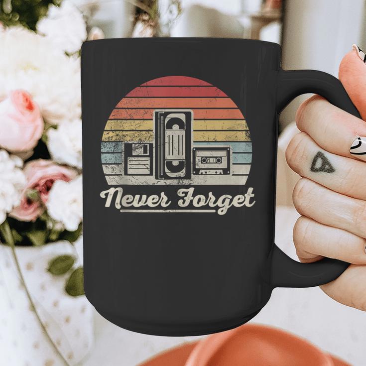 Never Forget Retro Nostalgia Vintage Cassette Graphic Print Coffee Mug