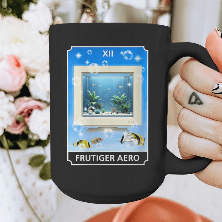 Frutiger Aero Aesthetic Tech Computer Aquarium Tarot Card Graphic Print Coffee Mug