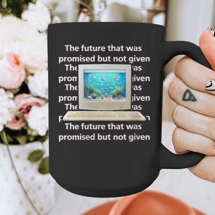 Frutiger Aero Aesthetic Tech The Future That Was Promised Graphic Print Coffee Mug