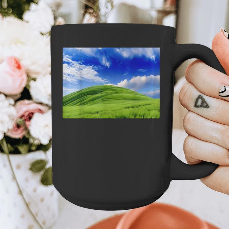 Frutiger Aero Meadow Aesthetic Y2k 2000s Ironic Nostalgic Graphic Print Coffee Mug