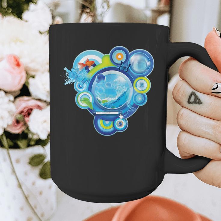 Frutiger Aero Metro Abstract Maximalism 2000s Nostalgia Graphic Print Coffee Mug