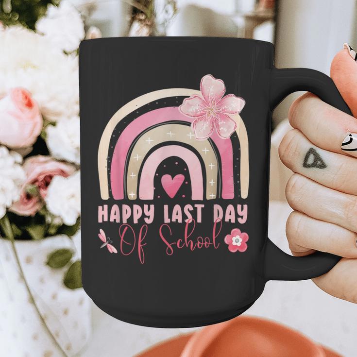 Fun Happy Last Day Of School Girl Student Graduation Rainbow Graphic Print Coffee Mug