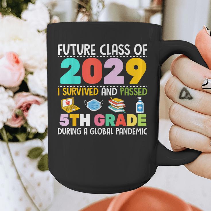 Future Class Of 2029 I Survived Passed 5th Grade Graduation Graphic Print Coffee Mug