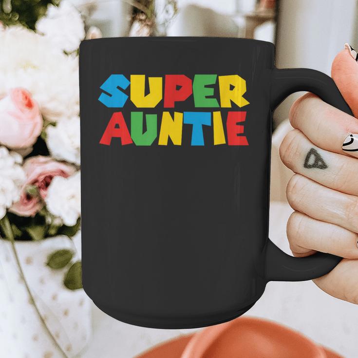 Gamer Aunt Super Auntie Gaming Matching Dad & Mom Kids Graphic Print Coffee Mug