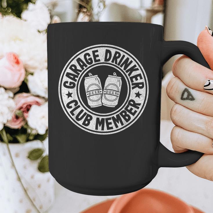 Garage Drinker Club Member Day Drinking Dad Beer Garage Graphic Print Coffee Mug