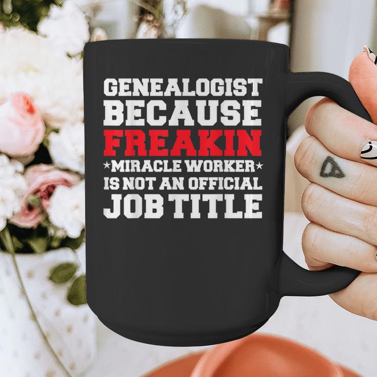 Genealogist Miracle Worker Genealogy Graduation Graphic Print Coffee Mug