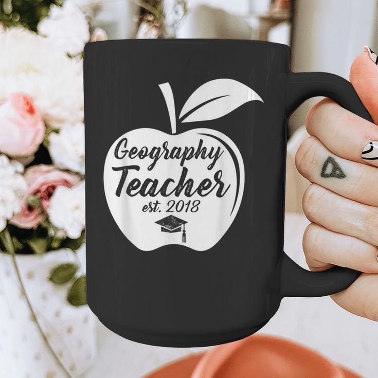 Geography Teacher Est 2018 School GraduationShirt Graphic Print Coffee Mug