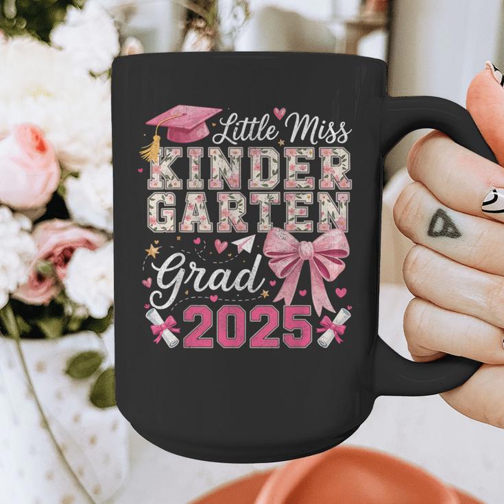 Girls Little Miss Kindergarten Grad 2025 Coquette Graduation Graphic Print Coffee Mug